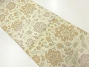 アンティーク　花唐草模様織出し袋帯（材料）